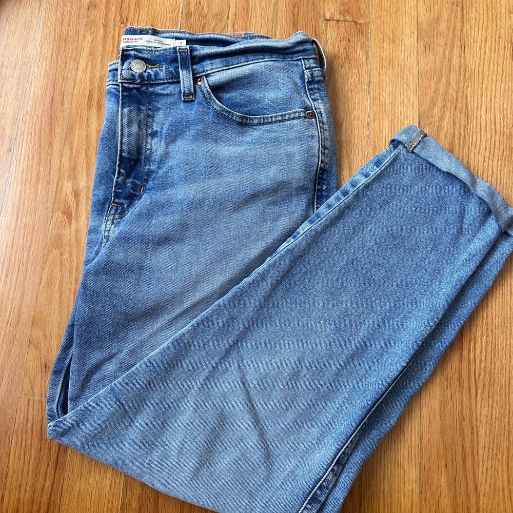 Signature by Levi Strauss Women's Boyfriend Jeans - Light Blue